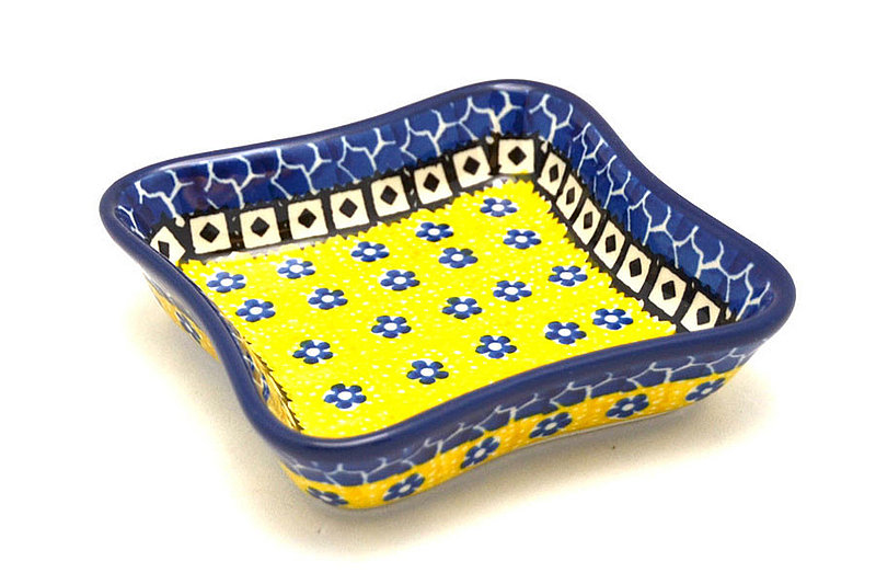 Ceramika Artystyczna Polish Pottery Fluted Dipping Dish - Sunburst 630-859a (Ceramika Artystyczna)
