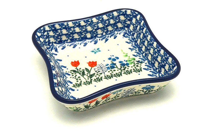 Ceramika Artystyczna Polish Pottery Fluted Dipping Dish - Tulip Horizon 630-2903a (Ceramika Artystyczna)