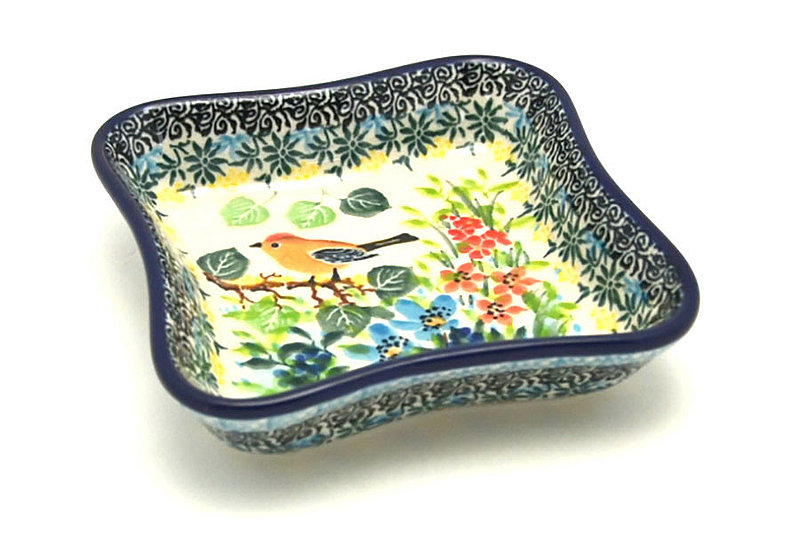 Polish Pottery Fluted Dipping Dish - Unikat  Signature U5098