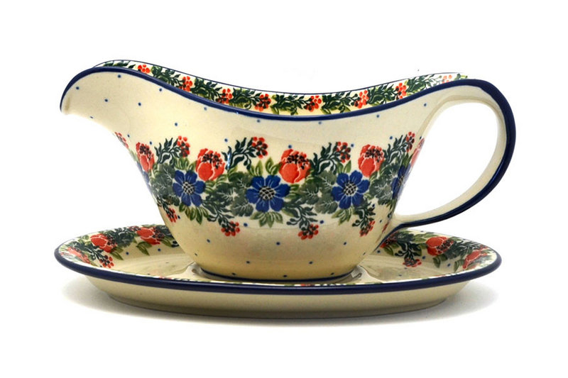 Ceramika Artystyczna Polish Pottery Gravy Boat - Garden Party 239-1535a (Ceramika Artystyczna)