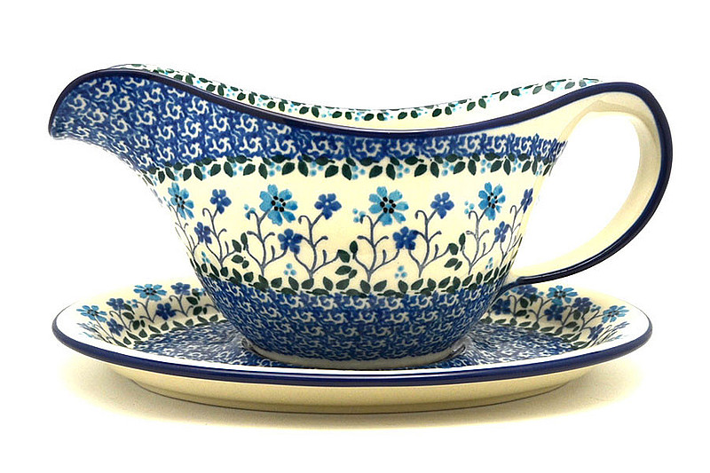 Ceramika Artystyczna Polish Pottery Gravy Boat - Georgia Blue 239-2785a (Ceramika Artystyczna)