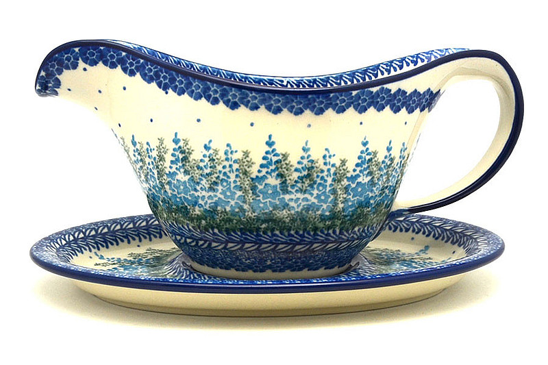 Ceramika Artystyczna Polish Pottery Gravy Boat - Virginia Blue Bells 239-3279a (Ceramika Artystyczna)