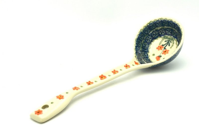 Ceramika Artystyczna Polish Pottery Ladle - Large - Peach Spring Daisy 560-560a (Ceramika Artystyczna)
