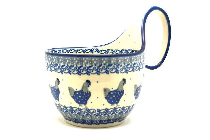 Ceramika Artystyczna Polish Pottery Loop Handle Bowl - Henny Penny 845-2597a (Ceramika Artystyczna)