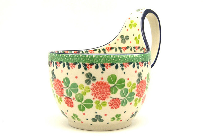 Ceramika Artystyczna Polish Pottery Loop Handle Bowl - Lucky Charm 845-3239a (Ceramika Artystyczna)