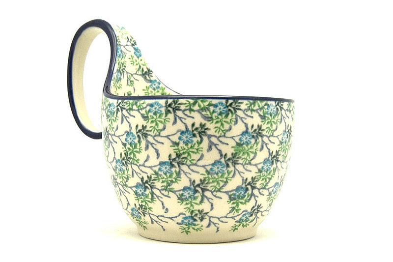 Ceramika Artystyczna Polish Pottery Loop Handle Bowl - Summer Ivy 845-2814a (Ceramika Artystyczna)
