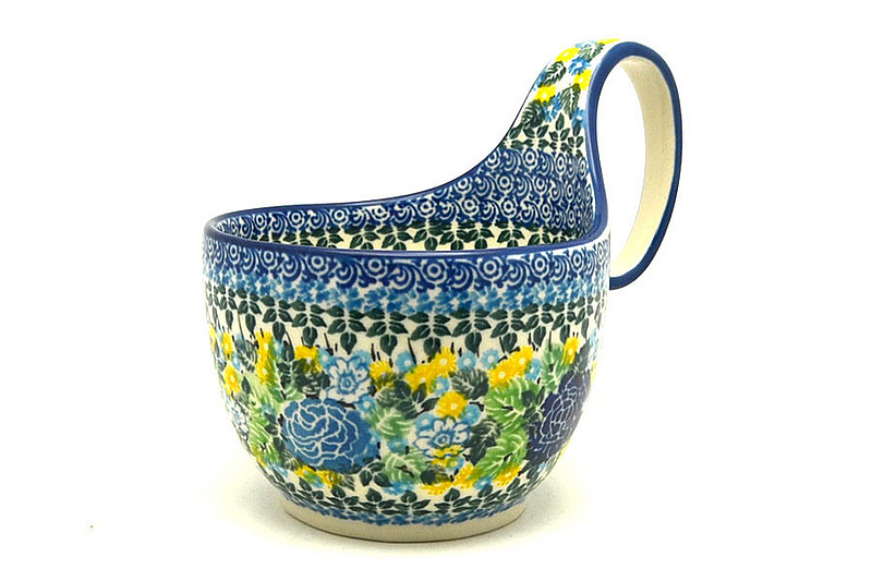 Ceramika Artystyczna Polish Pottery Loop Handle Bowl - Unikat Signature U3677 845-U3677 (Ceramika Artystyczna)