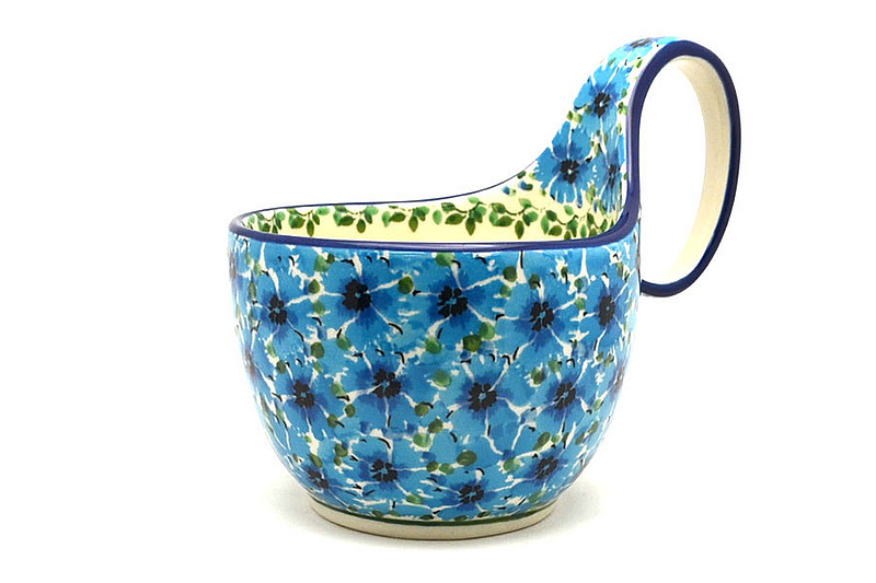 Ceramika Artystyczna Polish Pottery Loop Handle Bowl - Unikat Signature U4929 845-U4929 (Ceramika Artystyczna)