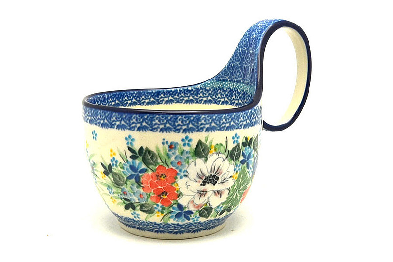 Ceramika Artystyczna Polish Pottery Loop Handle Bowl - Unikat Signature U5156 845-U5156 (Ceramika Artystyczna)