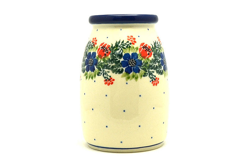 Ceramika Artystyczna Polish Pottery Milk Bottle Vase - Garden Party 196-1535a (Ceramika Artystyczna)