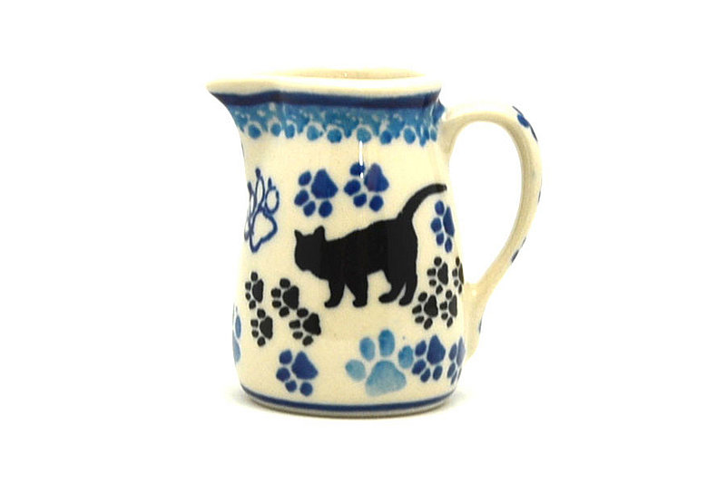 Polish Pottery Miniature Pitcher -  Boo Boo Kitty