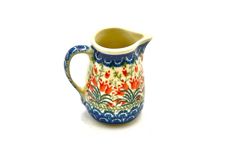 Polish Pottery Miniature Pitcher - Crimson Bells