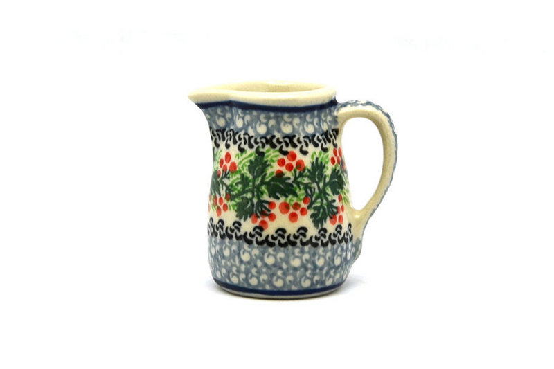 Polish Pottery Miniature Pitcher -  Holly Berry