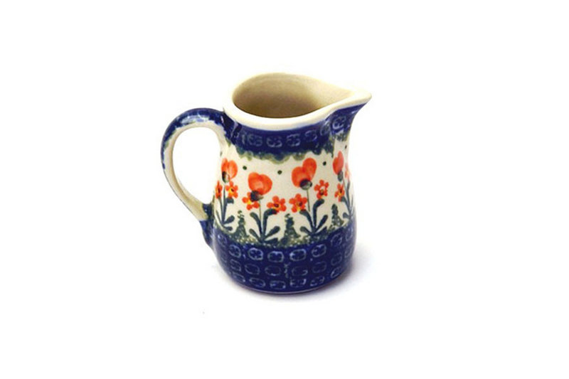 Ceramika Artystyczna Polish Pottery Miniature Pitcher - Peach Spring Daisy 315-560a (Ceramika Artystyczna)
