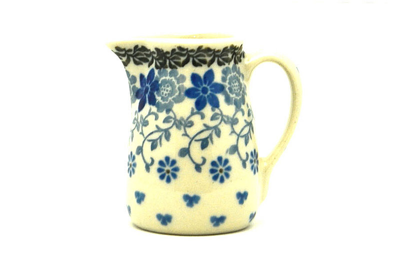 Polish Pottery Miniature Pitcher -  Silver Lace