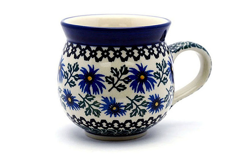 Polish Pottery Mug - 11 oz. Bubble - Blue Chicory
