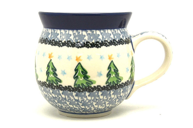 Polish Pottery Mug - 11 oz. Bubble - Evergreens