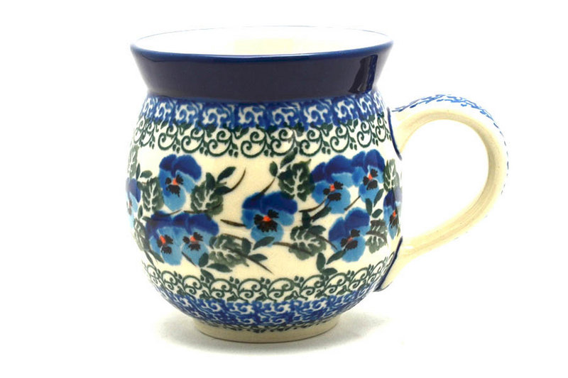 Polish Pottery Mug - 11 oz. Bubble - Winter Viola