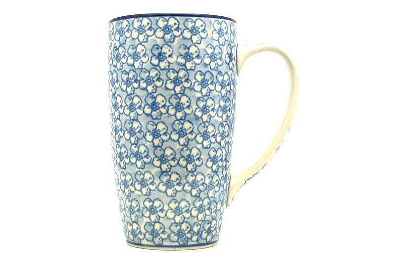 Ceramika Artystyczna Polish Pottery Mug - 12 oz. Cafe - Daisy Flurry C52-2176a (Ceramika Artystyczna)