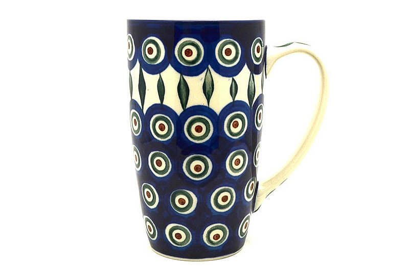 Ceramika Artystyczna Polish Pottery Mug - 12 oz. Cafe - Peacock C52-054a (Ceramika Artystyczna)