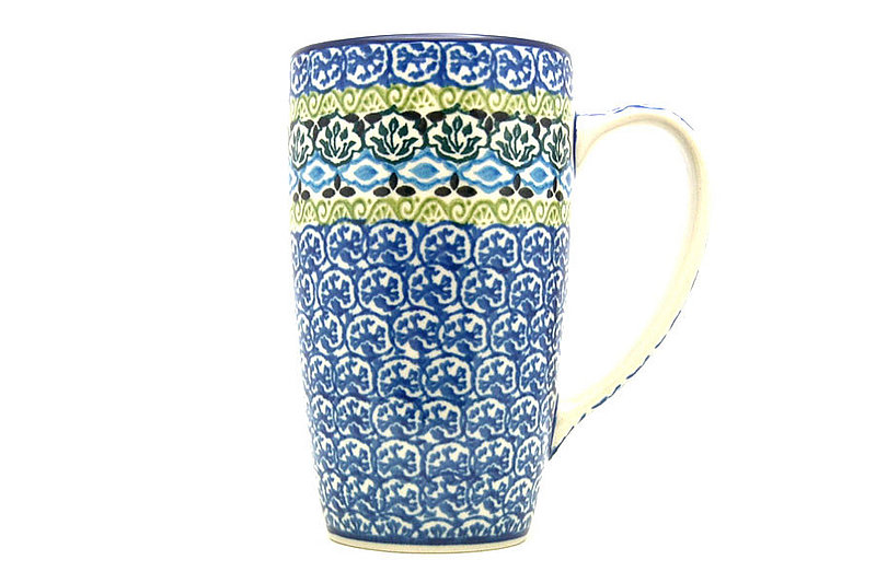 Ceramika Artystyczna Polish Pottery Mug - 12 oz. Cafe - Tranquility C52-1858a (Ceramika Artystyczna)
