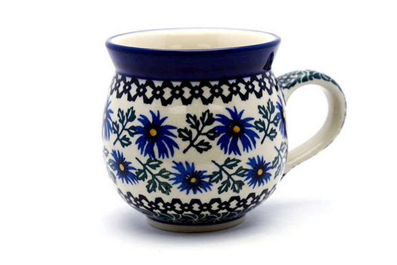 Polish Pottery Mug - 15 oz. Bubble - Blue Chicory