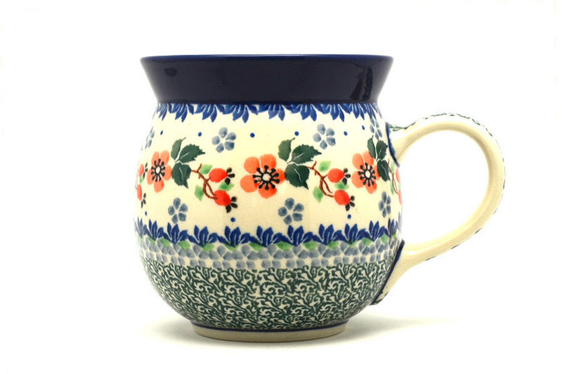 Ceramika Artystyczna Polish Pottery Mug - 15 oz. Bubble - Cherry Blossom 073-2103a (Ceramika Artystyczna)
