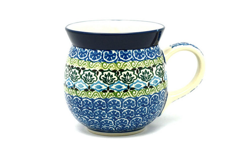 Ceramika Artystyczna Polish Pottery Mug - 15 oz. Bubble - Tranquility 073-1858a (Ceramika Artystyczna)
