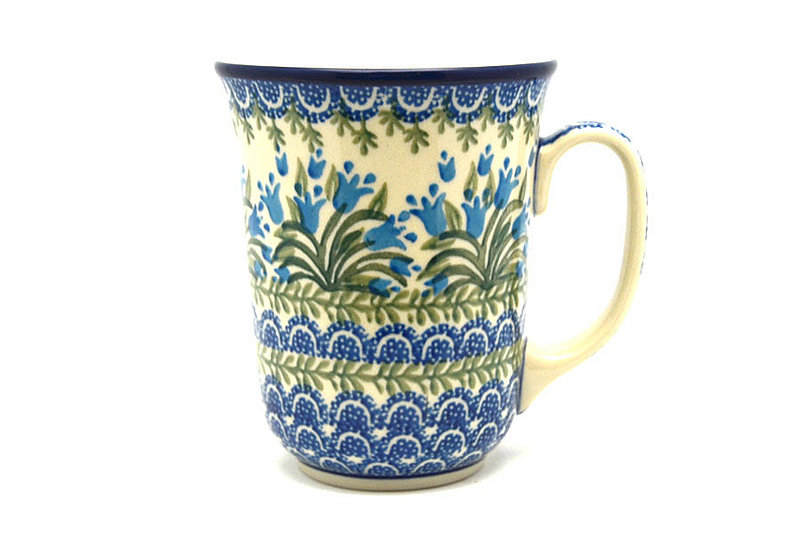 Polish Pottery Mug - 16 oz. Bistro - Blue Bells