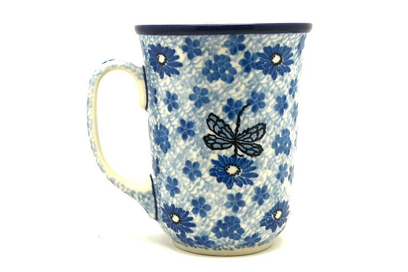 Ceramika Artystyczna Polish Pottery Mug - 16 oz. Bistro - Blue Dragonfly 812-2999a (Ceramika Artystyczna)
