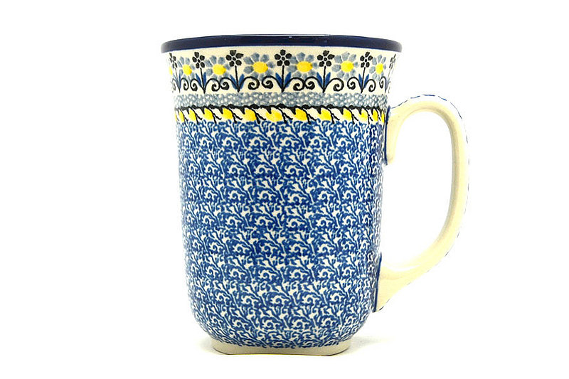 Ceramika Artystyczna Polish Pottery Mug - 16 oz. Bistro - Daisy Maize 812-2178a (Ceramika Artystyczna)