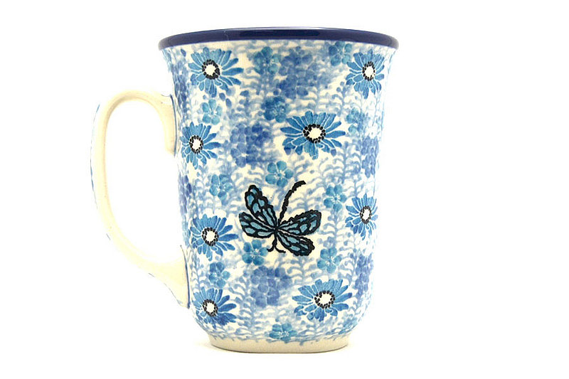 Ceramika Artystyczna Polish Pottery Mug - 16 oz. Bistro - Misty Dragonfly 812-2818a (Ceramika Artystyczna)