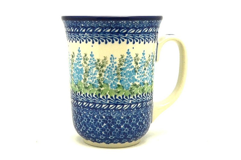 Ceramika Artystyczna Polish Pottery Mug - 16 oz. Bistro - Virginia Blue Bells 812-3279a (Ceramika Artystyczna)