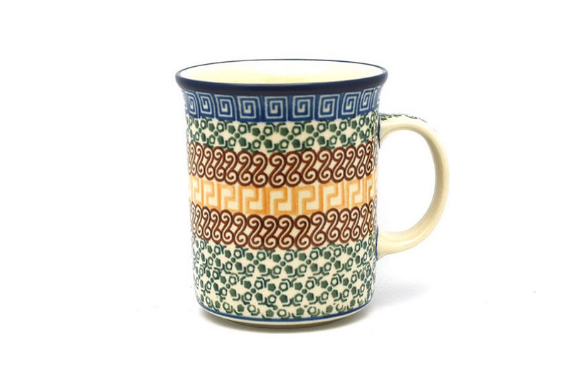Ceramika Artystyczna Polish Pottery Mug - Big Straight Sided - Autumn B13-050a (Ceramika Artystyczna)