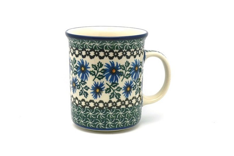 Ceramika Artystyczna Polish Pottery Mug - Big Straight Sided - Blue Chicory B13-976a (Ceramika Artystyczna)