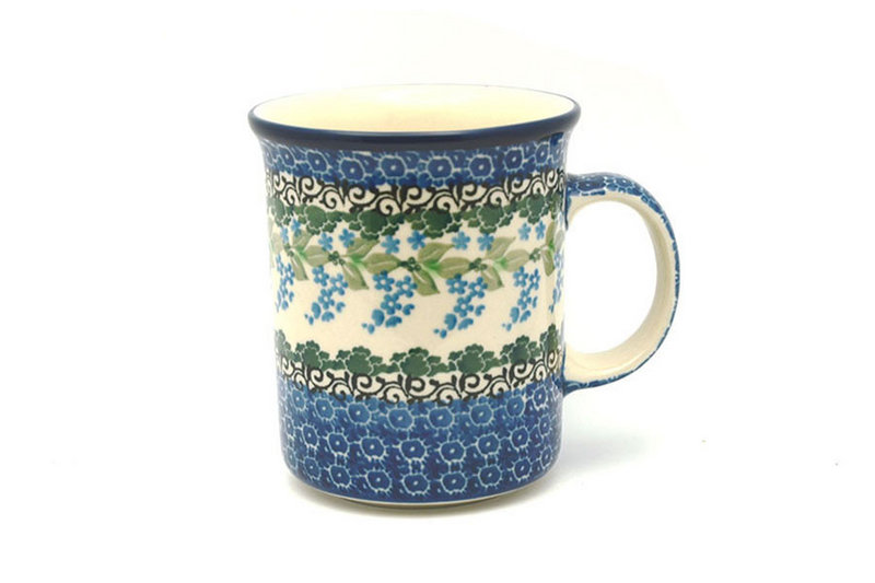 Ceramika Artystyczna Polish Pottery Mug - Big Straight Sided - Wisteria B13-1473a (Ceramika Artystyczna)