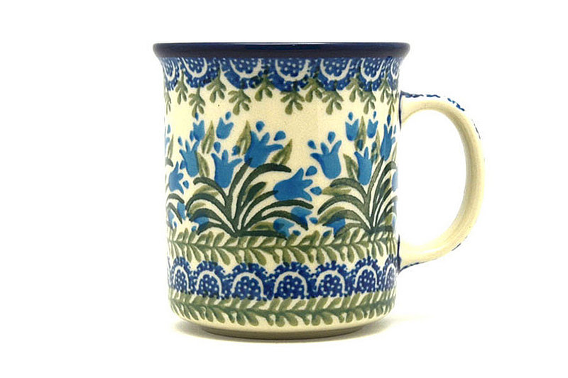 Polish Pottery Mug - Straight Sided - Blue Bells