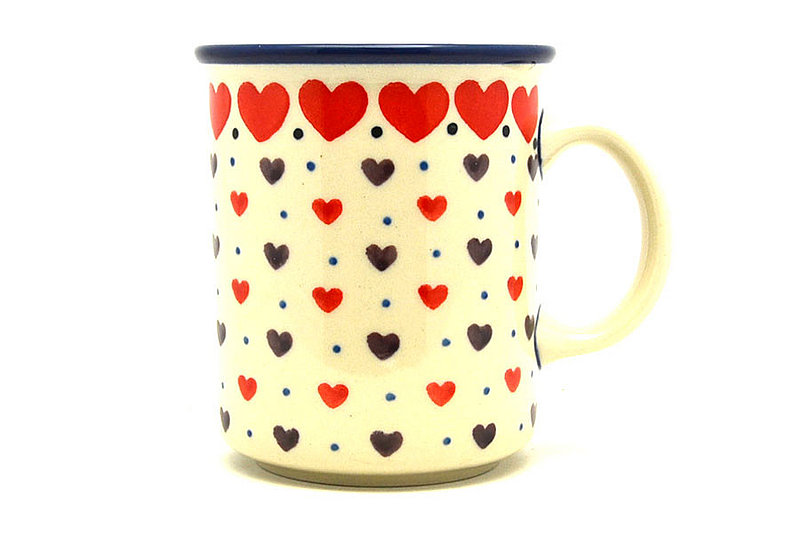 Polish Pottery Mug - Straight Sided - Love Struck