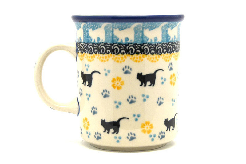 Ceramika Artystyczna Polish Pottery Mug - Straight Sided - Purr-snickety 236-2153a (Ceramika Artystyczna)