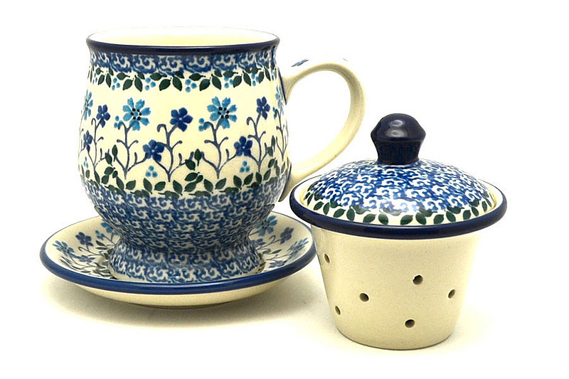 Ceramika Artystyczna Polish Pottery Mug - with Infuser - Georgia Blue 122-2785a (Ceramika Artystyczna)