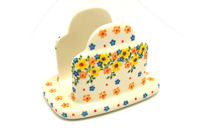 Ceramika Artystyczna Polish Pottery Napkin Holder - Buttercup 487-2225a (Ceramika Artystyczna)