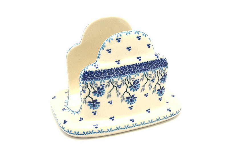 Ceramika Artystyczna Polish Pottery Napkin Holder - Clover Field 487-2524a (Ceramika Artystyczna)