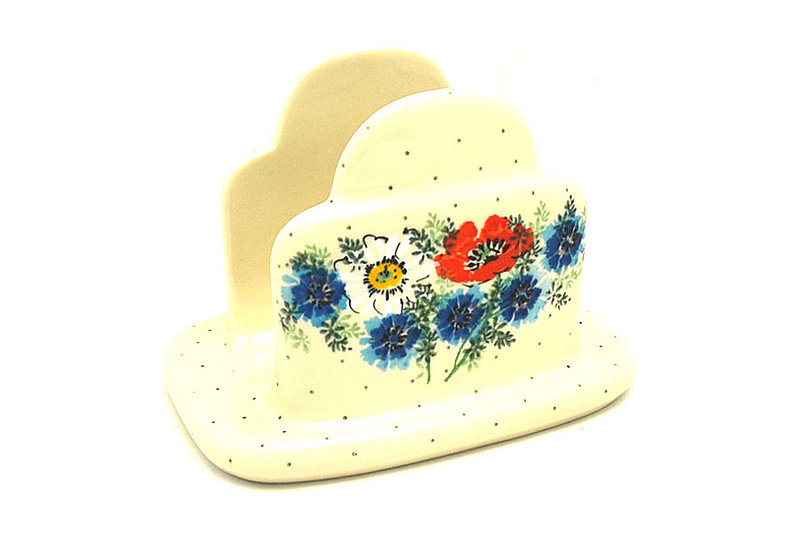 Ceramika Artystyczna Polish Pottery Napkin Holder - Double Delight 487-2511a (Ceramika Artystyczna)