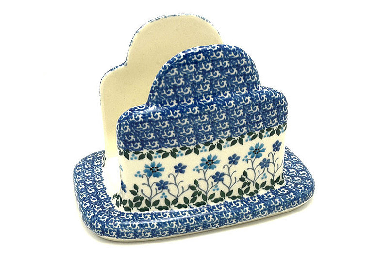 Ceramika Artystyczna Polish Pottery Napkin Holder - Georgia Blue 487-2785a (Ceramika Artystyczna)