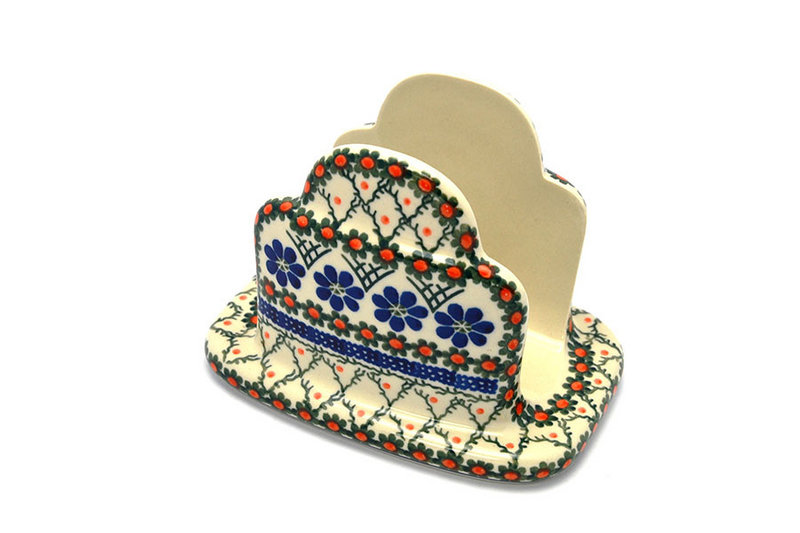 Ceramika Artystyczna Polish Pottery Napkin Holder - Primrose 487-854a (Ceramika Artystyczna)