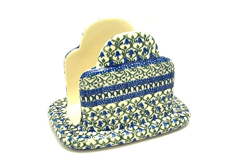 Ceramika Artystyczna Polish Pottery Napkin Holder - Tulip Trellis 487-0585a (Ceramika Artystyczna)