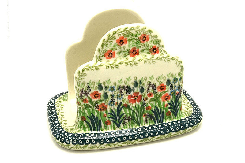 Ceramika Artystyczna Polish Pottery Napkin Holder - Unikat Signature - U4335 487-U4335 (Ceramika Artystyczna)