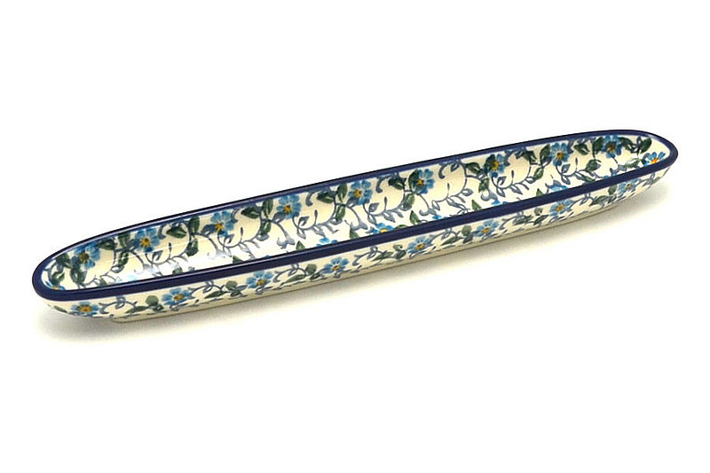Ceramika Artystyczna Polish Pottery Olive Boat - Forget-Me-Knot 923-2089a (Ceramika Artystyczna)