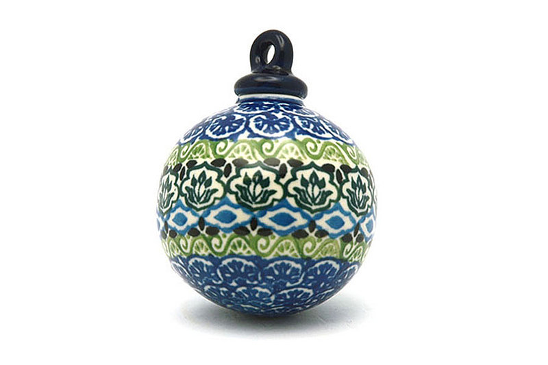 Ceramika Artystyczna Polish Pottery Ornament - Ball - Tranquility 186-1858a (Ceramika Artystyczna)