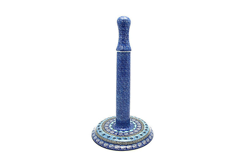 Polish Pottery Paper Towel Holder - Aztec Sky